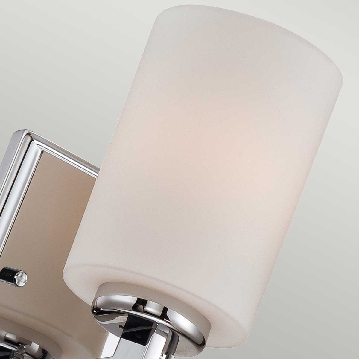 Sleek Polished Chrome Taylor Wall Light with Opal Etched Glass