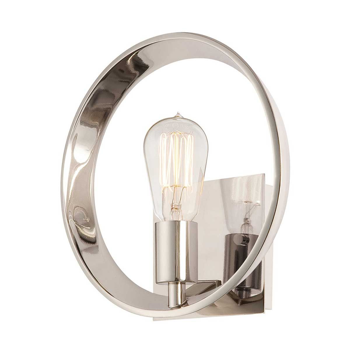 Uptown Theater Row Single-Light Wall Sconce in Imperial Silver