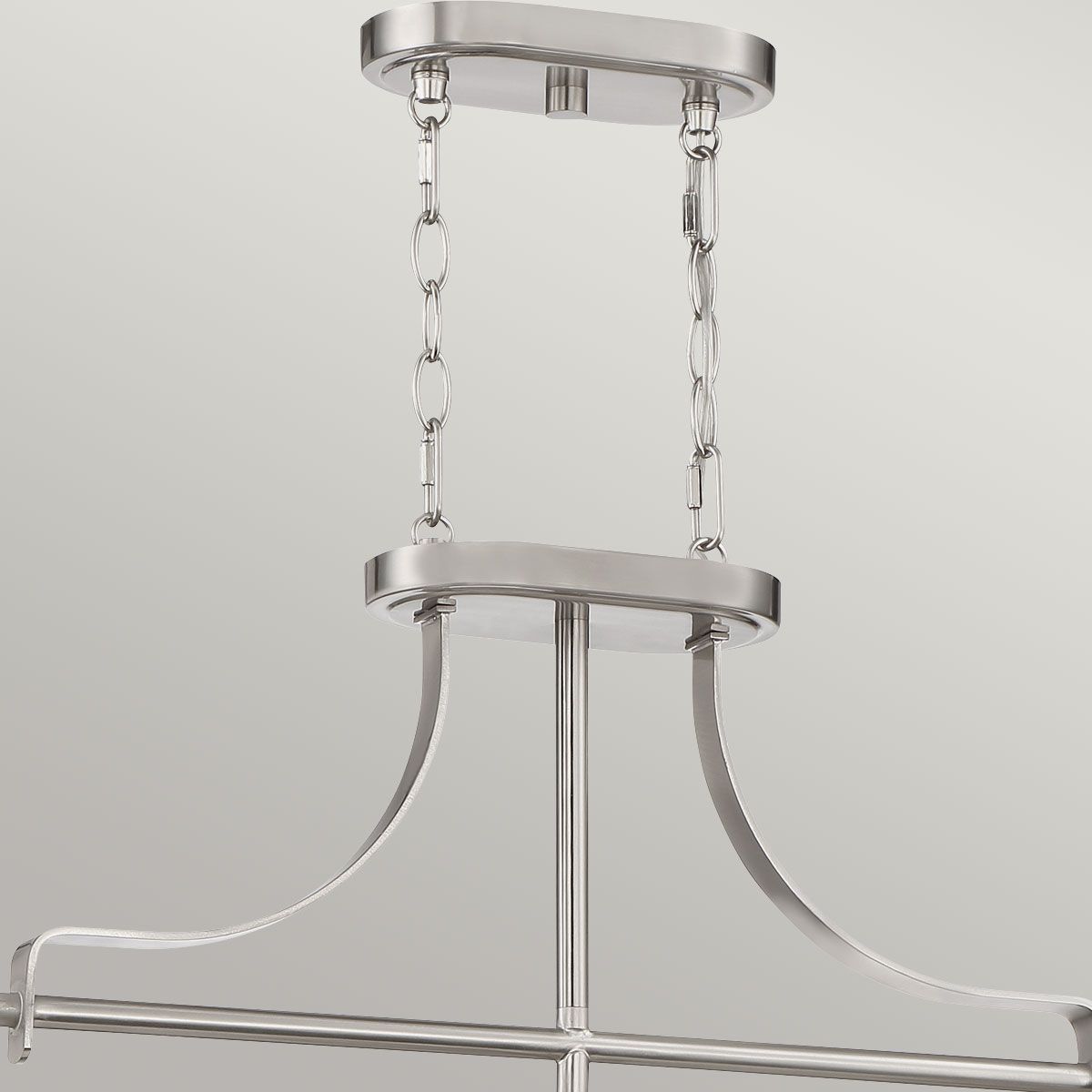 Brushed Nickel Trilogy 3-Light Pendant with Seeded Glass