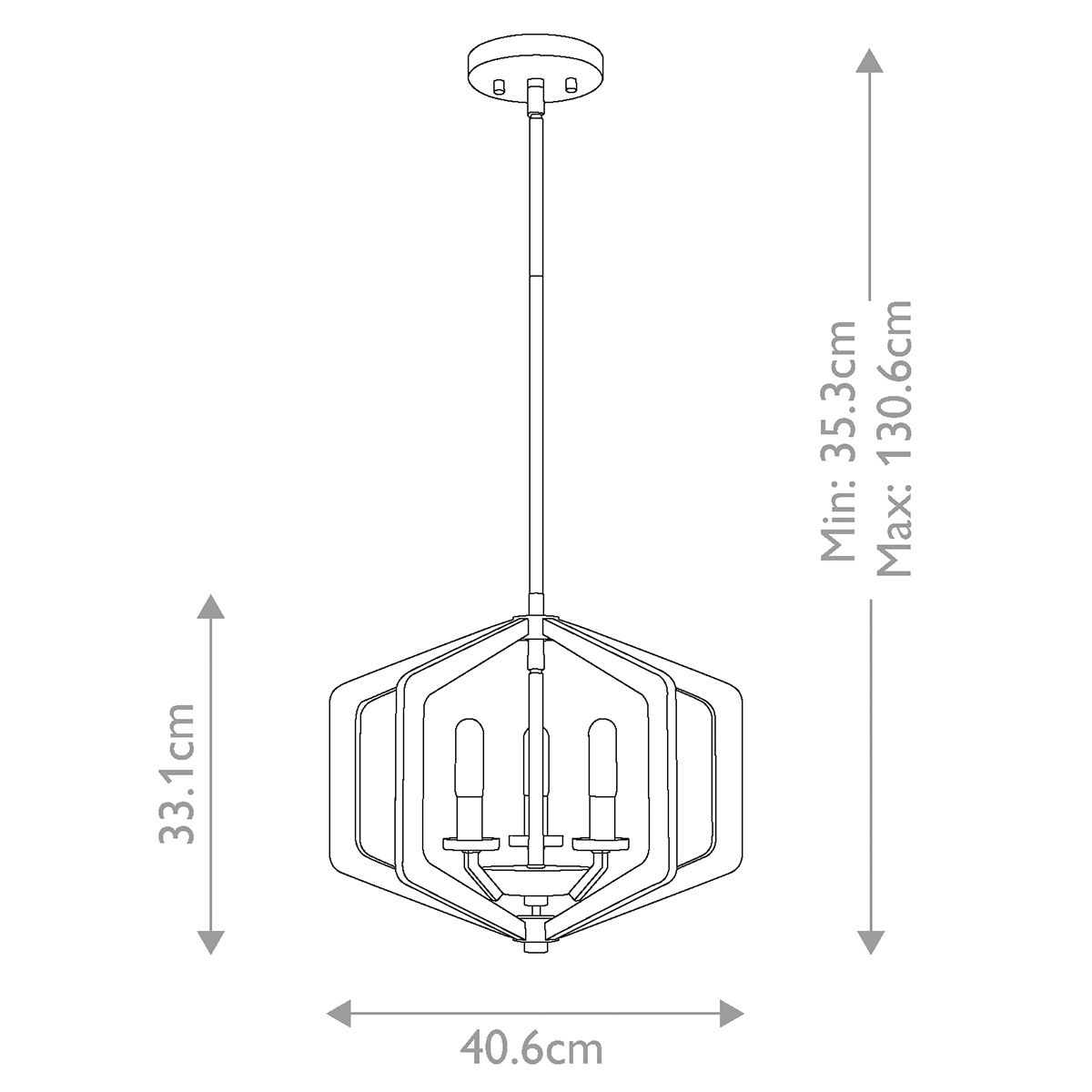 Vanguard Trilogy Black Steel Pendant