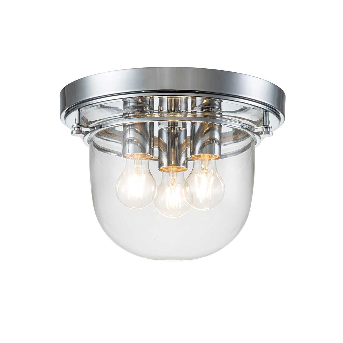 Gleaming Trio Flush Mount Fixture