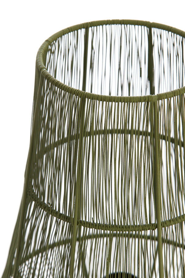 Olive Green Banjar Table Lamp - 24x33 cm