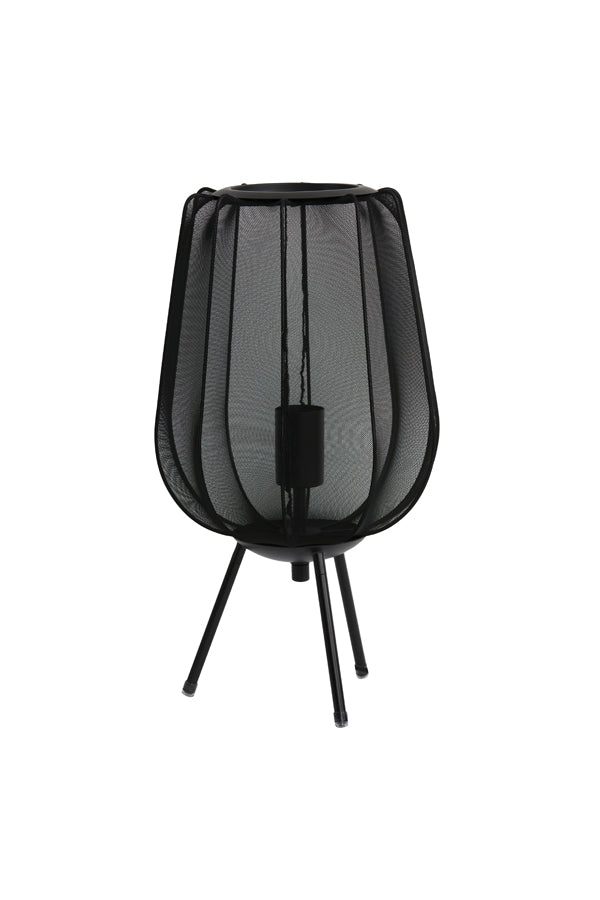 Elegant Black Plumeria Table Lamp (25x45 cm)