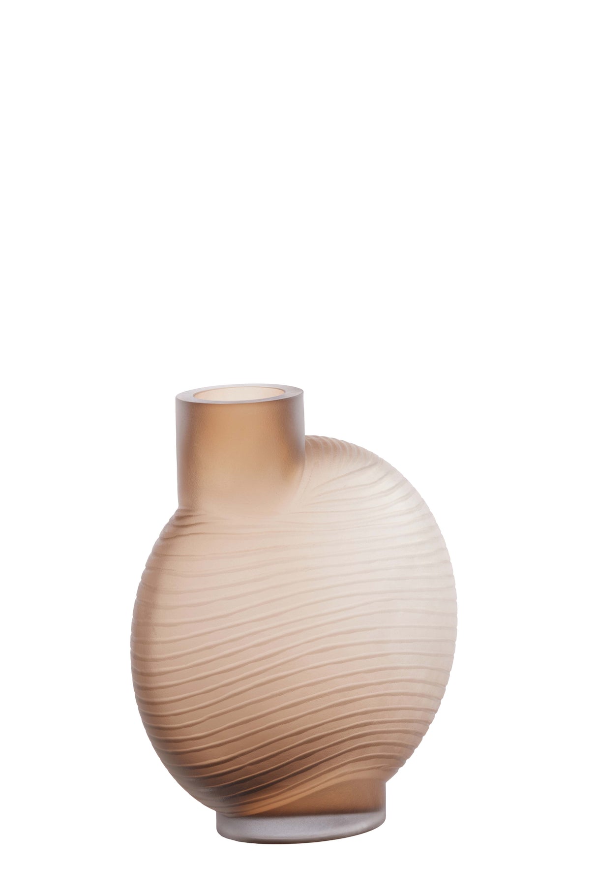 Elegant Amber Glass Vase - 25x13x27.5 cm