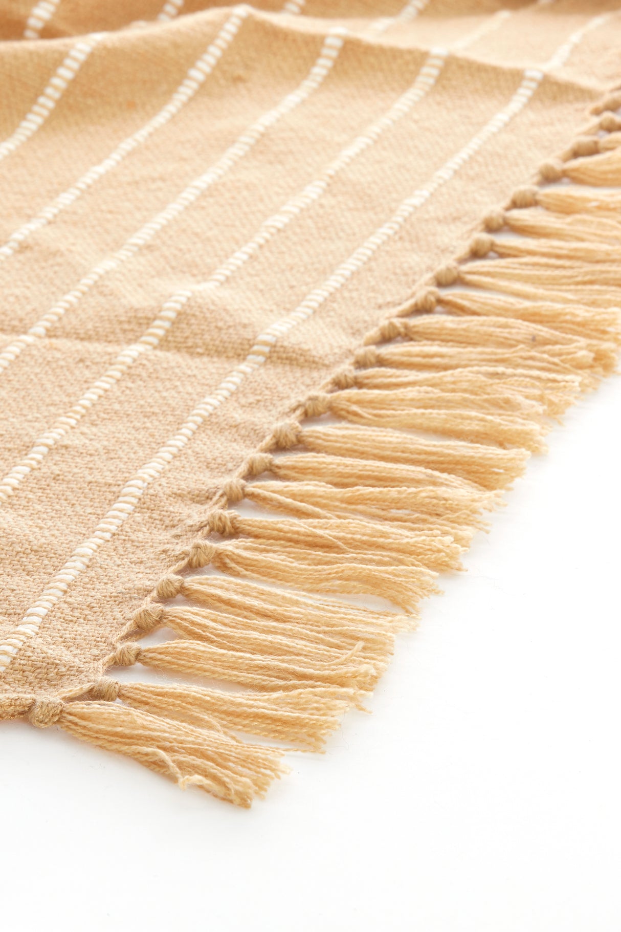 Baterno Brown & White Cozy Throw Blanket (170x130 cm)