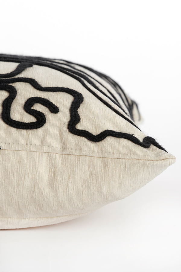 Cushion 45x45 cm Castro Beige & Ebony Contrast