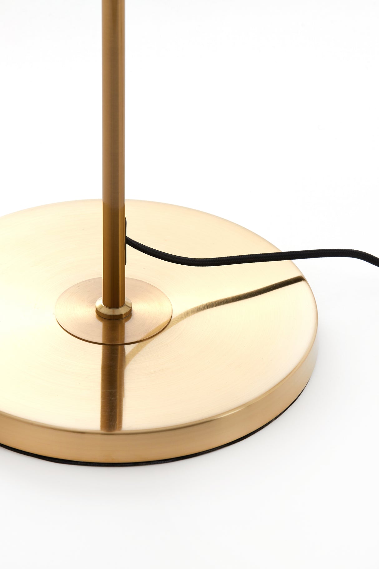 Elegant Medina Glass Floor Lamp - Smoke and Gold Finish, 160 cm