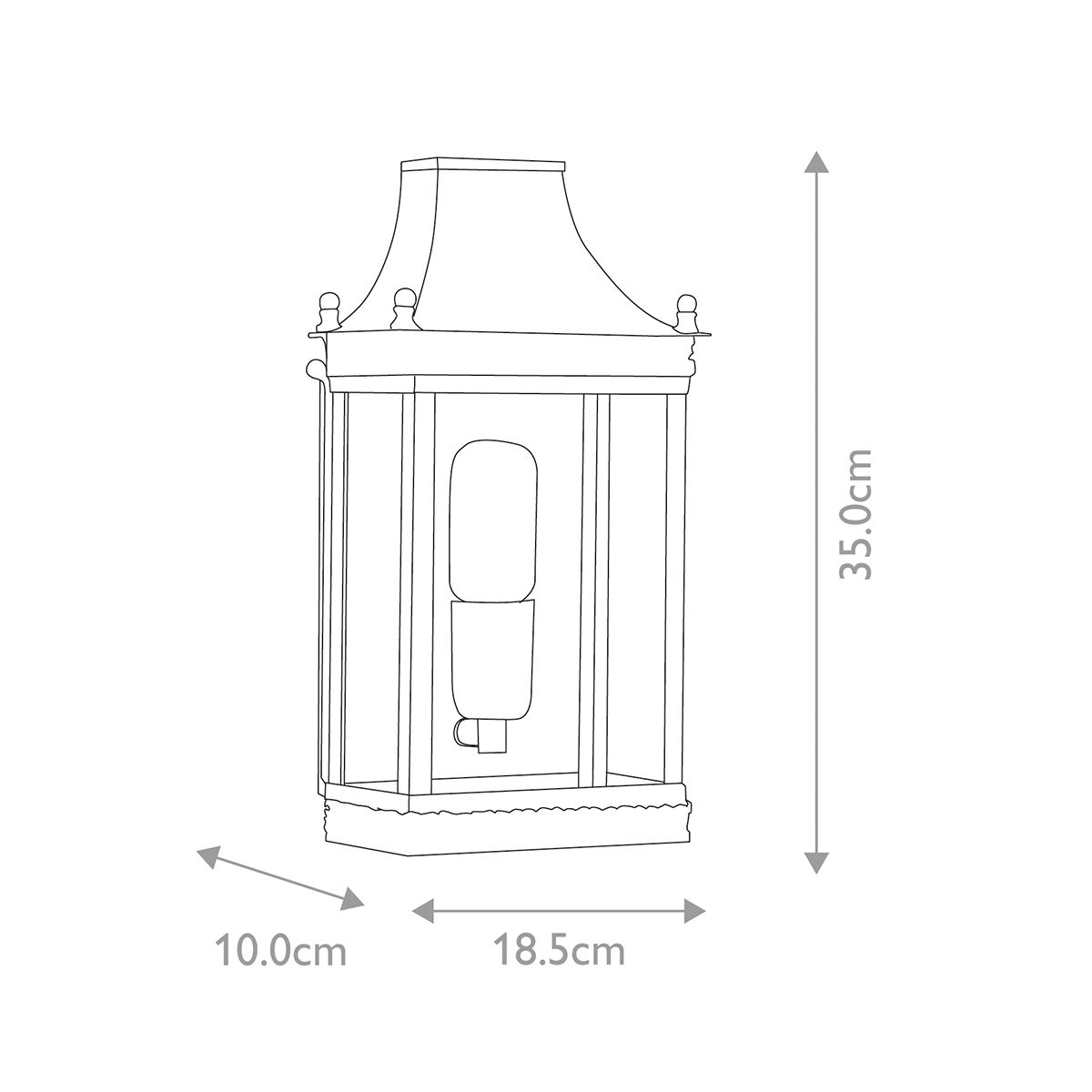Regents Park Verdigris Wall Lantern