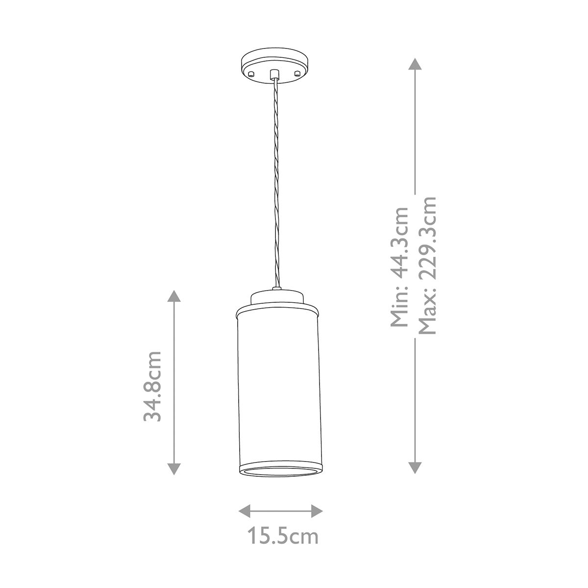 Reno Polished Nickel Pendant Light with Smoke Glass Shade