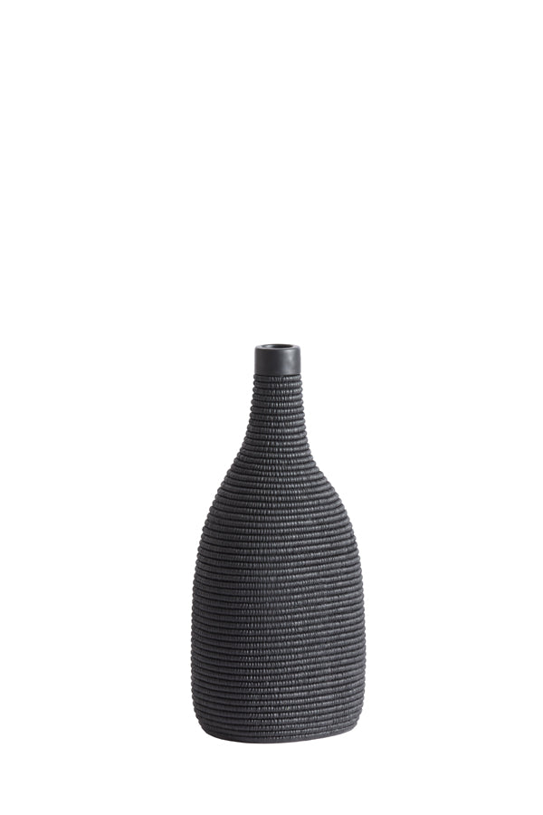 Elegant Youna Matte Black Decorative Vase 16x12x33 cm