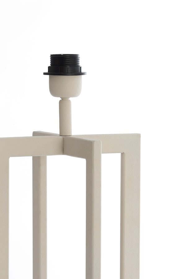 Cream Mace Lamp Base - 21cm x 21cm x 46cm