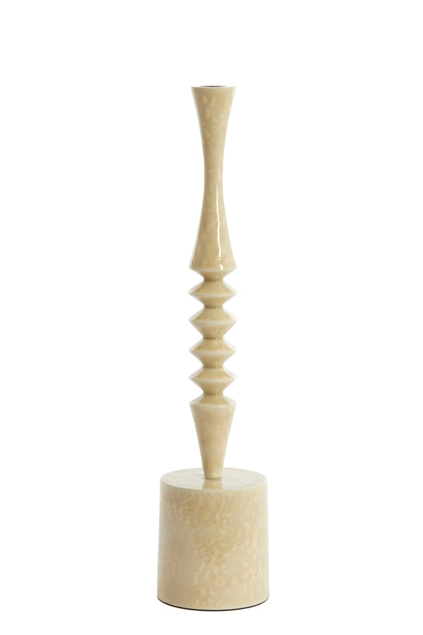 Elegant Cream Sand Candle Holder - 45 cm Height