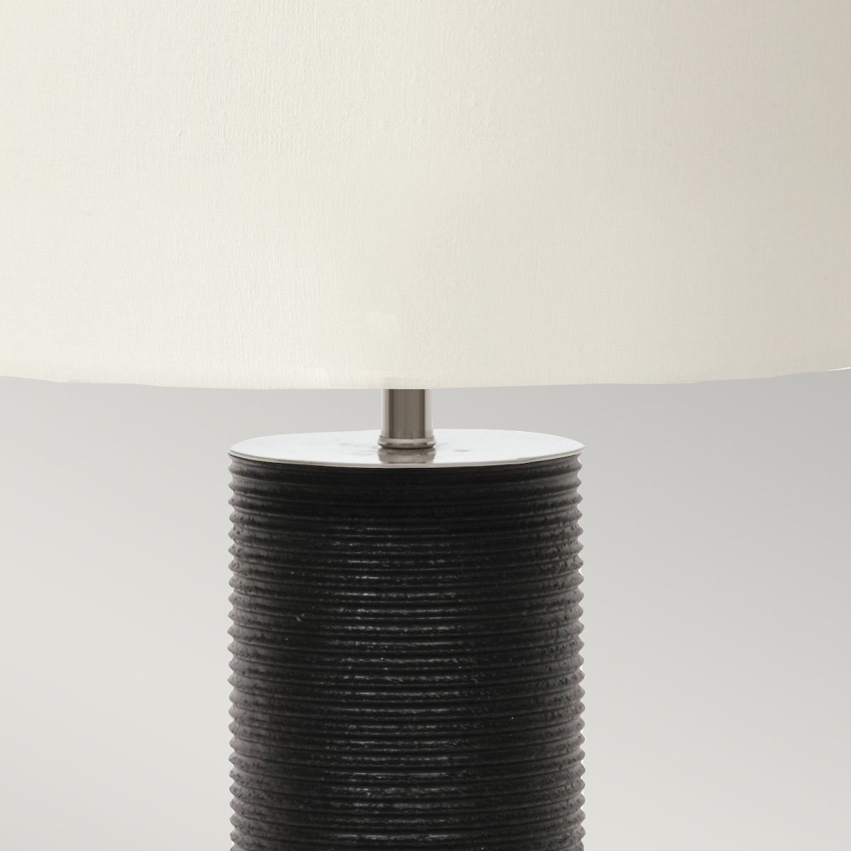 Ripple 1 Light Table Lamp - Black with White Shade Black with White Shade