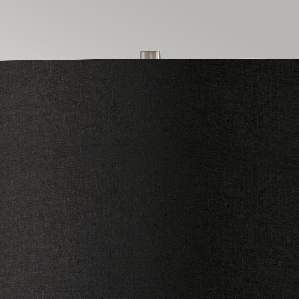 Ripple Black Porcelain Table Lamp with Polished Nickel Accents