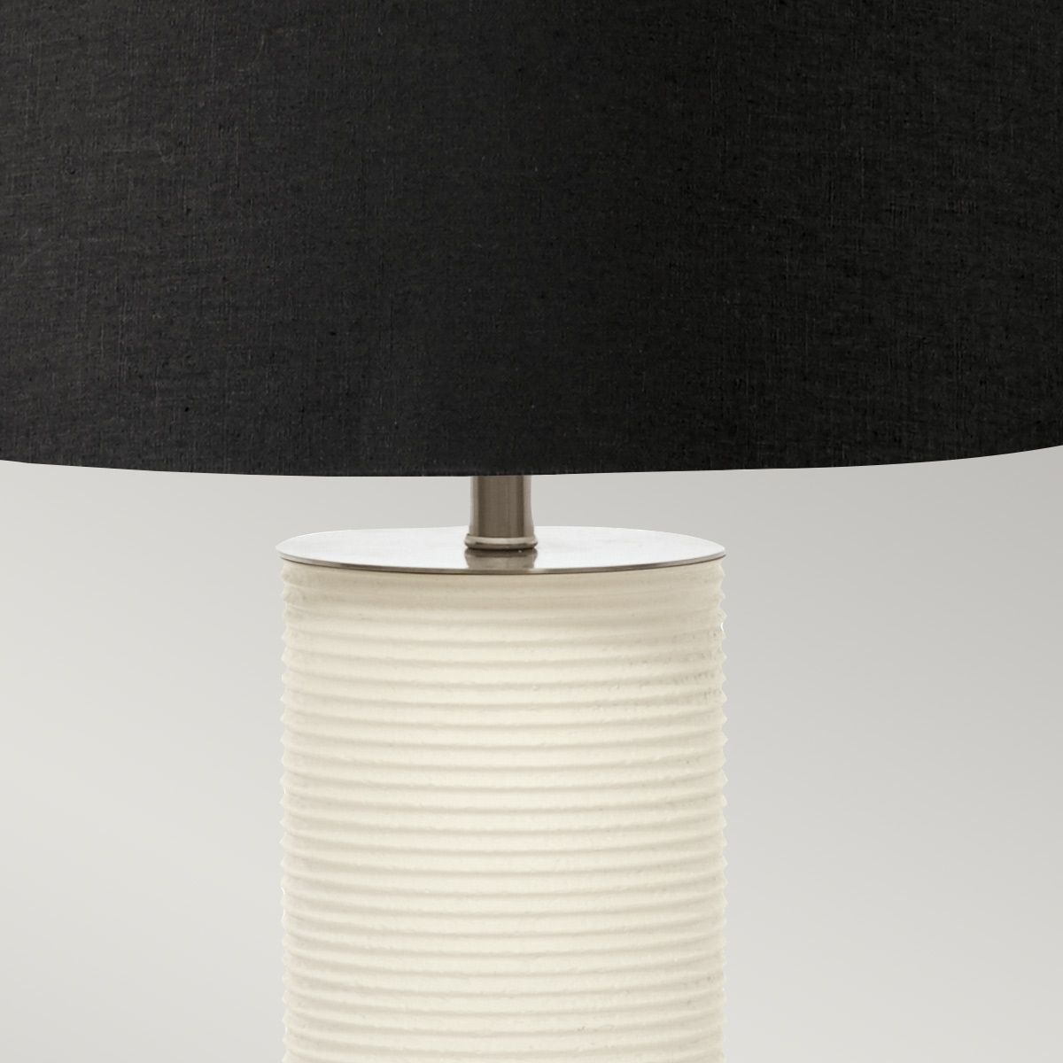 Ripple 1 Light Table Lamp - White with Black Shade White with Black Shade