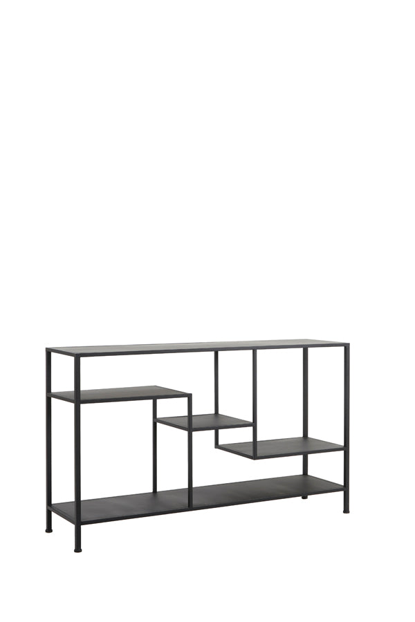Yvana Matte Black Console Table 141x37x81 cm