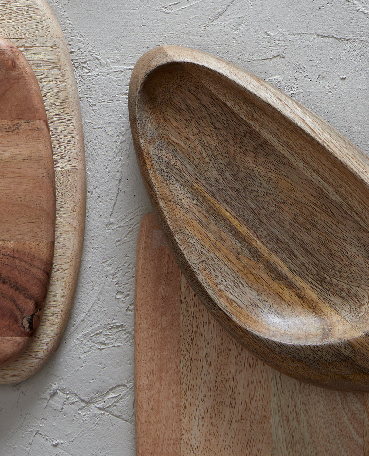 Rustic Natural Wood Serving Tray 30x15x4 cm