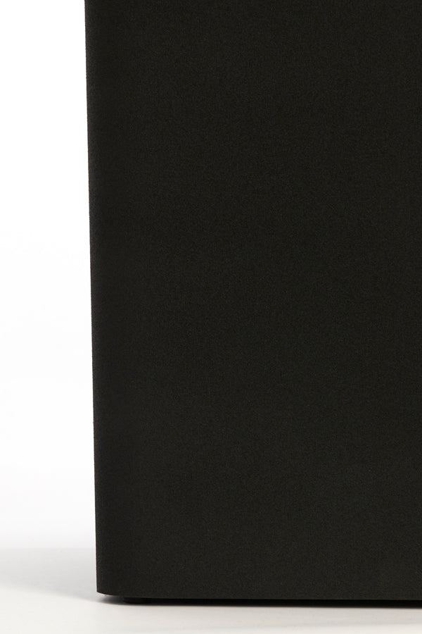 Sleek Alurio Matte Black Column Sculpture - 30.5x30.5x80 cm