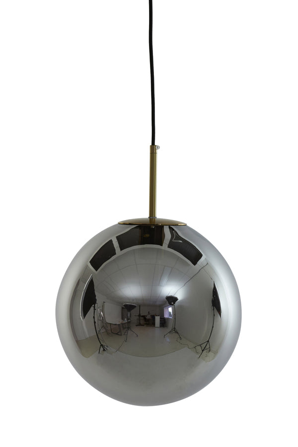 Vintage Bronze & Smoked Glass Pendant Lamp Ø40 cm - Medina Collection