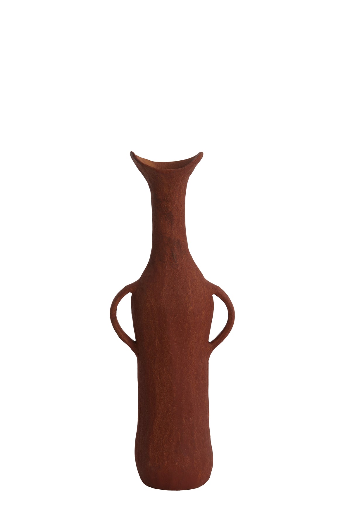 Ceramic Brick Red Anconi Vase, 15x9.5x40 cm
