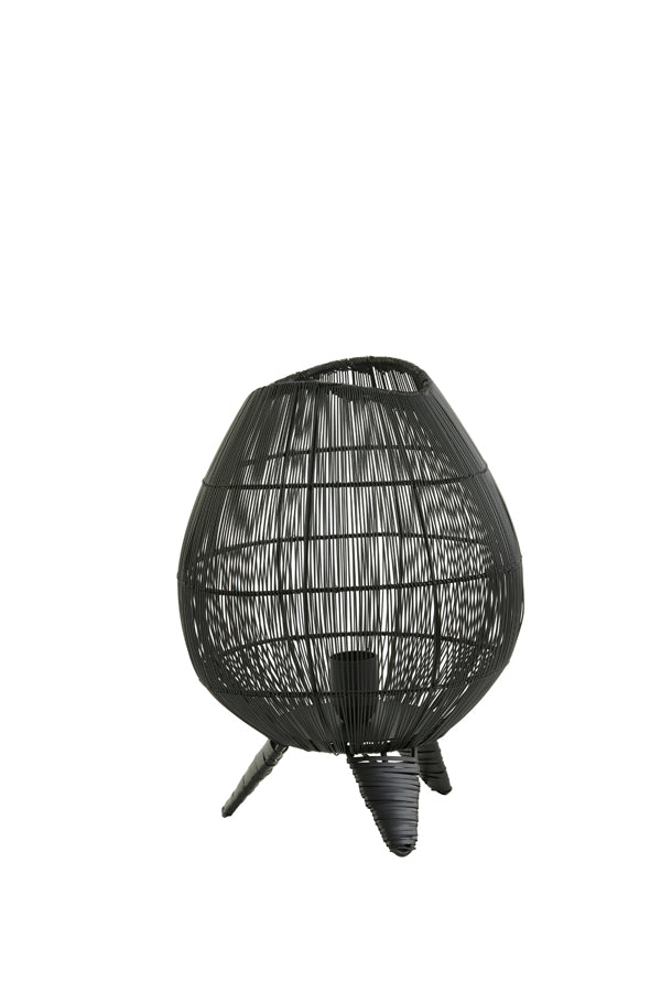 Sleek Yumi Black Table Lamp, 28x37 cm
