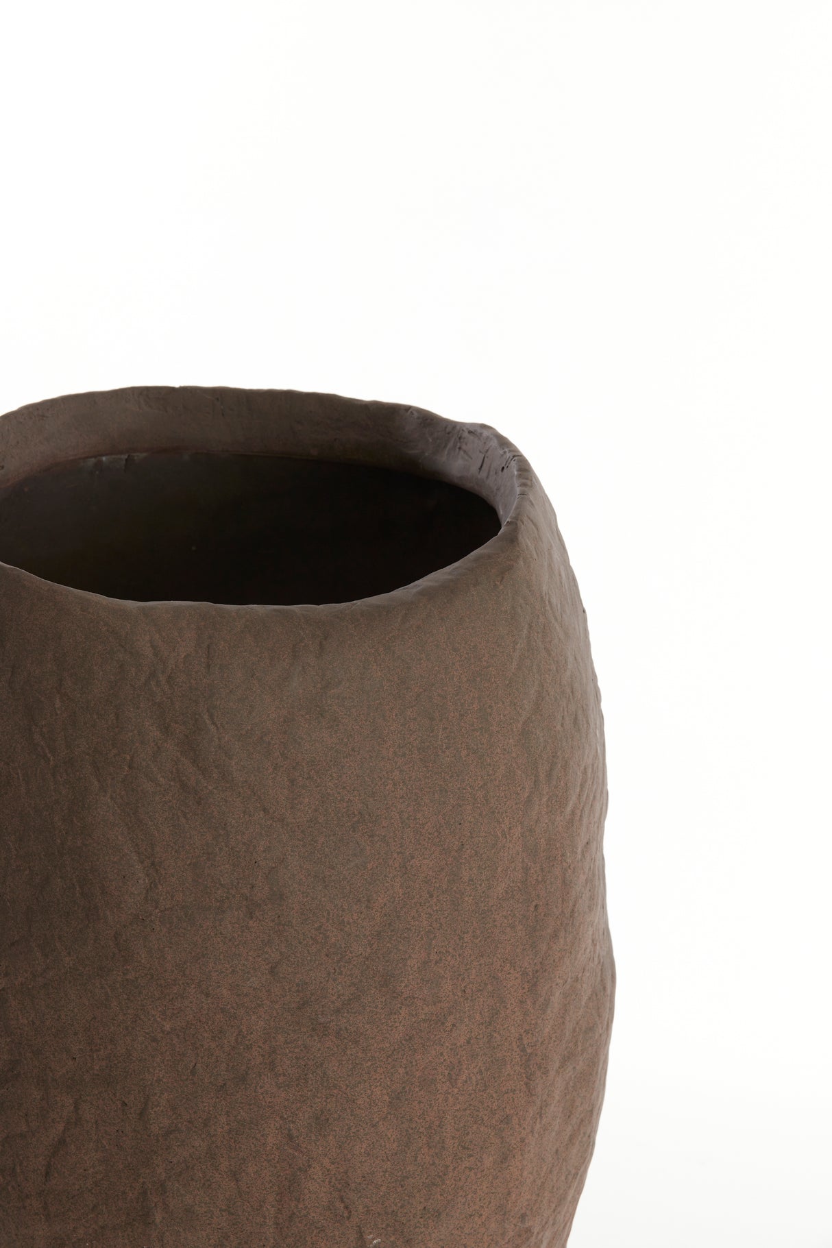 Elegant Tingri Brown Artisan Vase, Ø39x58 cm
