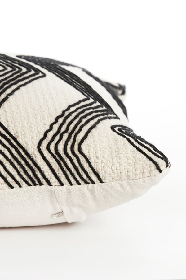 Beige & Black Mackey Cushion 45x45 cm