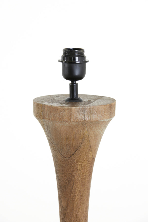 Elegant Wood Tone Floor Lamp - 130cm Matt Brown Finish