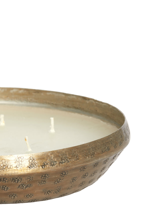 Antique Gold Candle Holder Plate Ø20x4.5 cm Abba Design