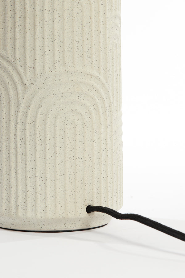 Ecru Ceramic Lamp Base Diego Ø15.5x51 cm