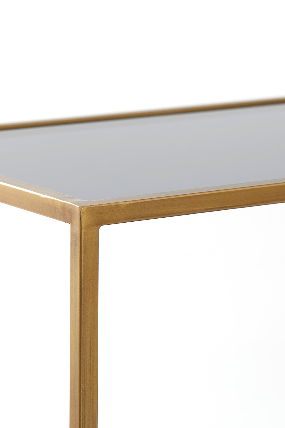 Smoky Glass & Antique Bronze Console 140x35x80 cm - Aino Collection