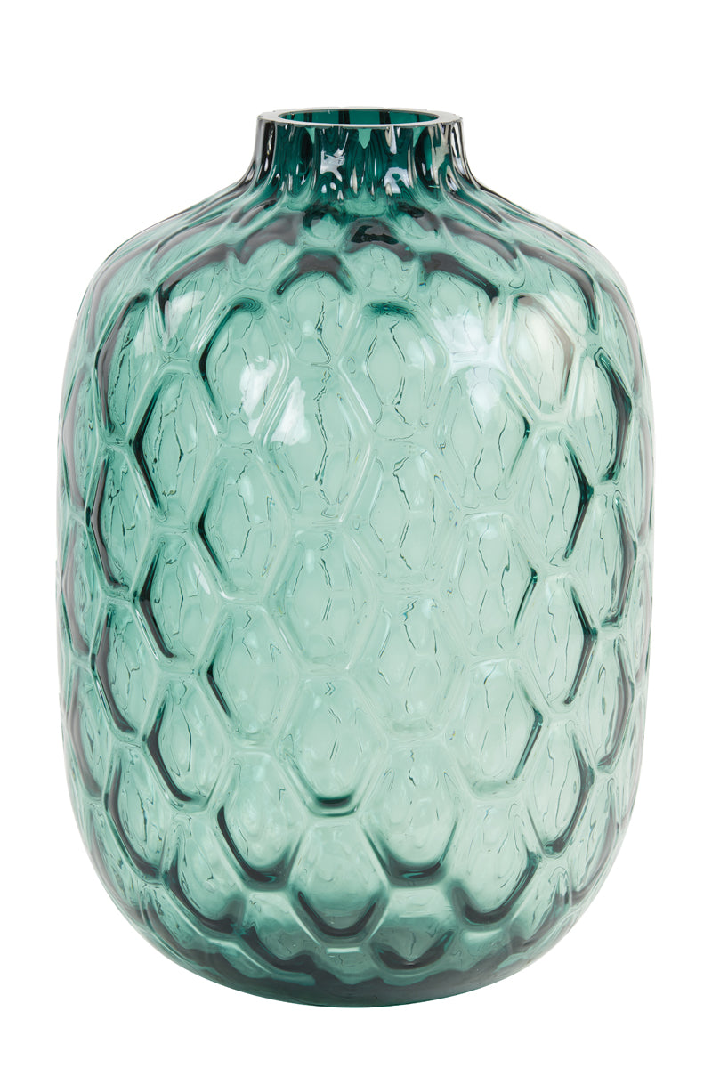 Elegant Turquoise Carino Glass Vase Ø34x50 cm