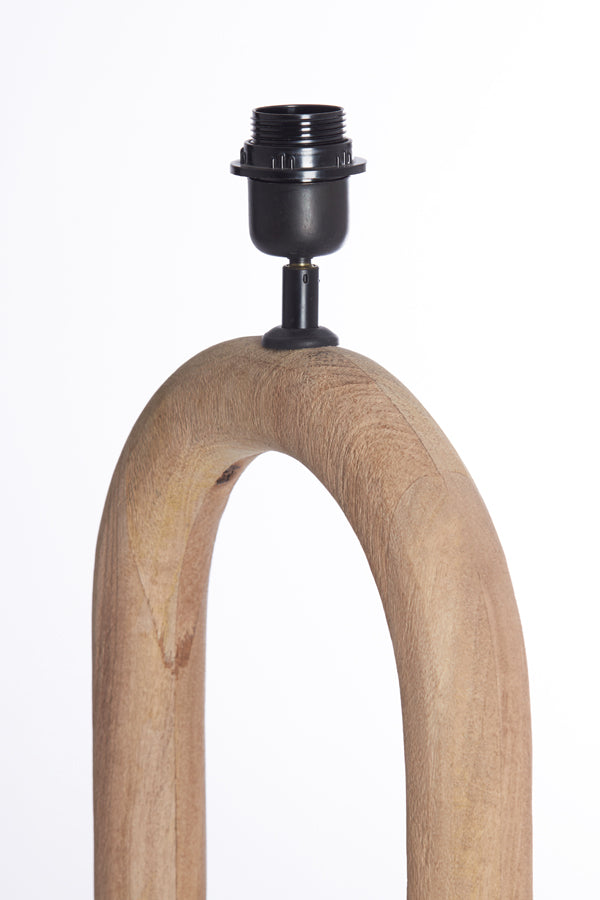 Natural Wood Lamp Base, 20x12x44 cm, Paceco Collection