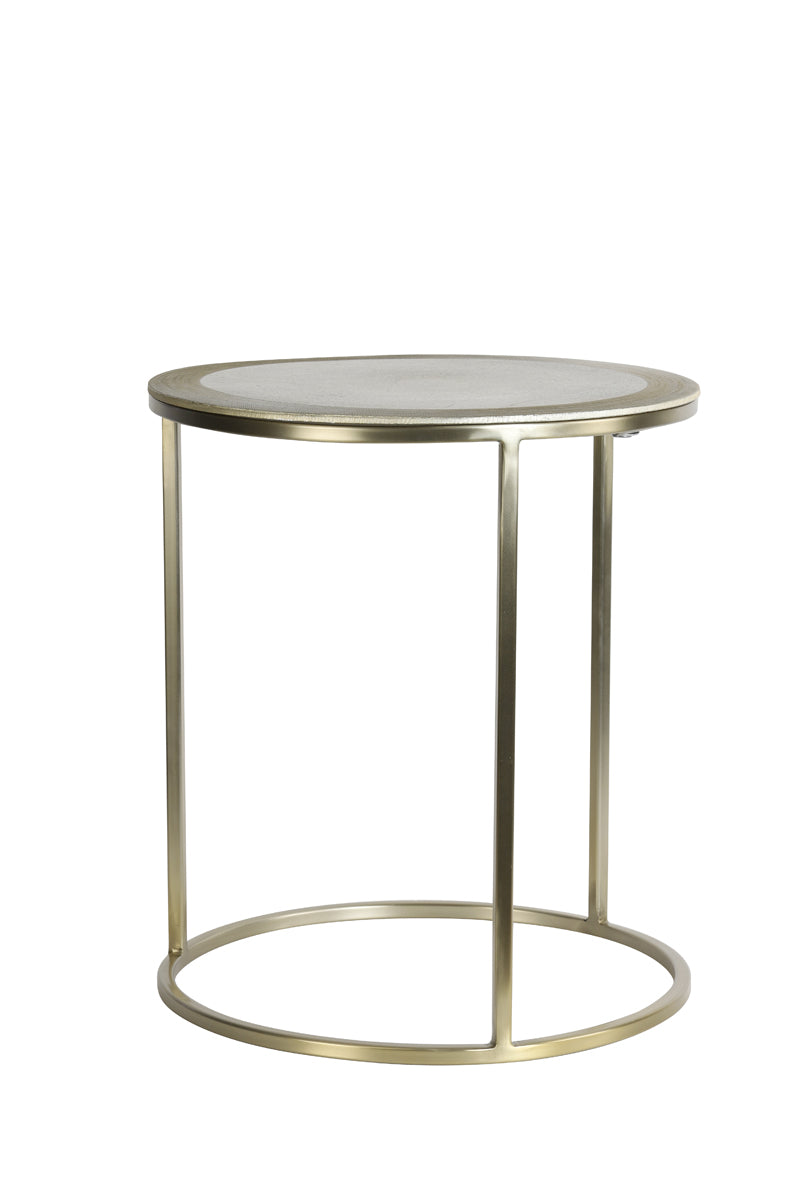Gold Nested Side Tables Set (2) - 40x45cm & 50x52cm Talca Design