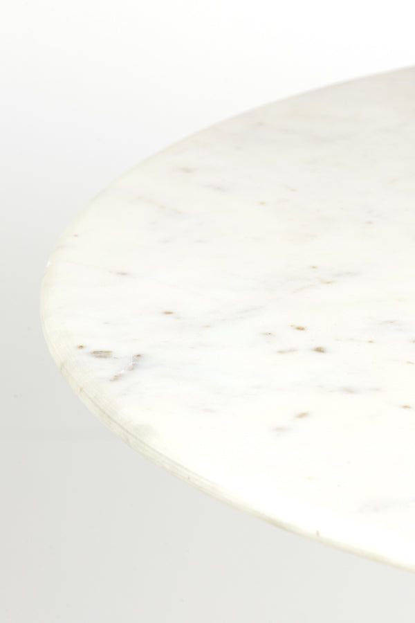 5-Tier Display Tower Ø79x175 cm in White Vermentino Marble