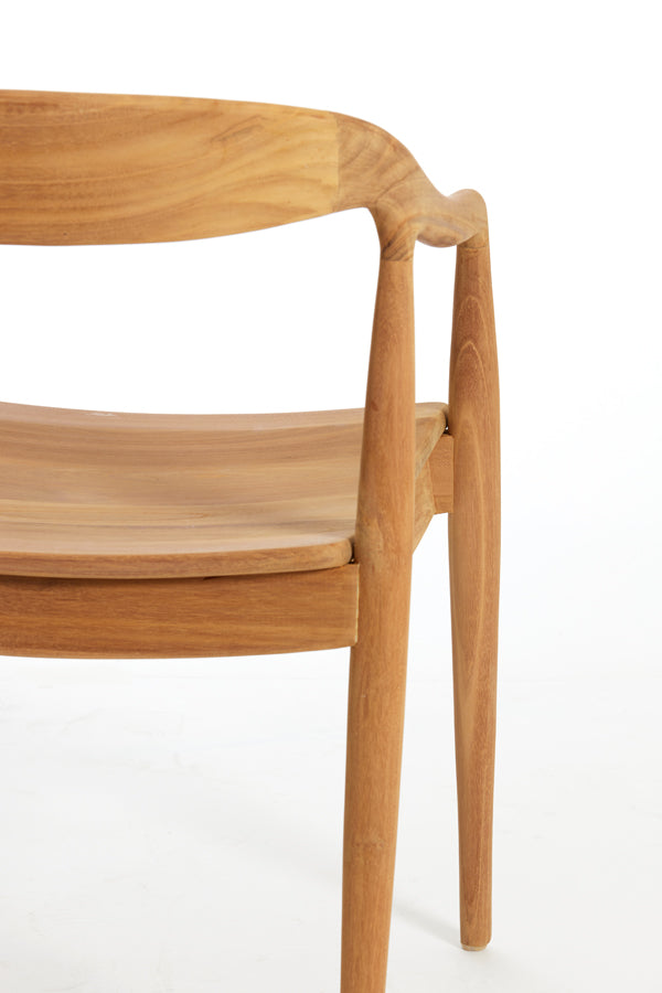 Elegant Natural Wood Dining Chair 60x58x83 cm