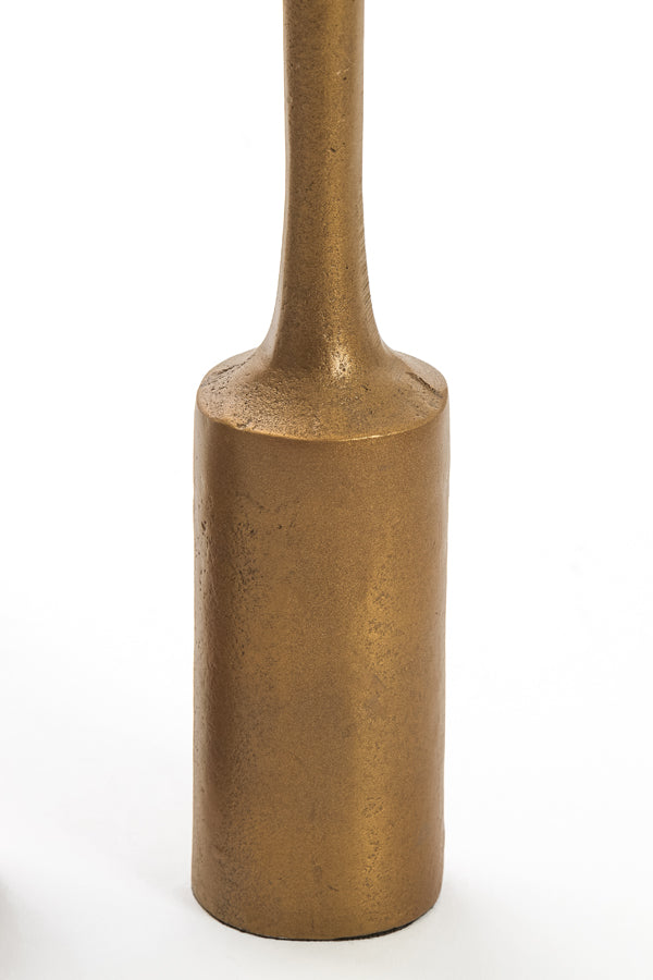 Set of 3 Antique Bronze Candle Holders, Max Height 35.5 cm