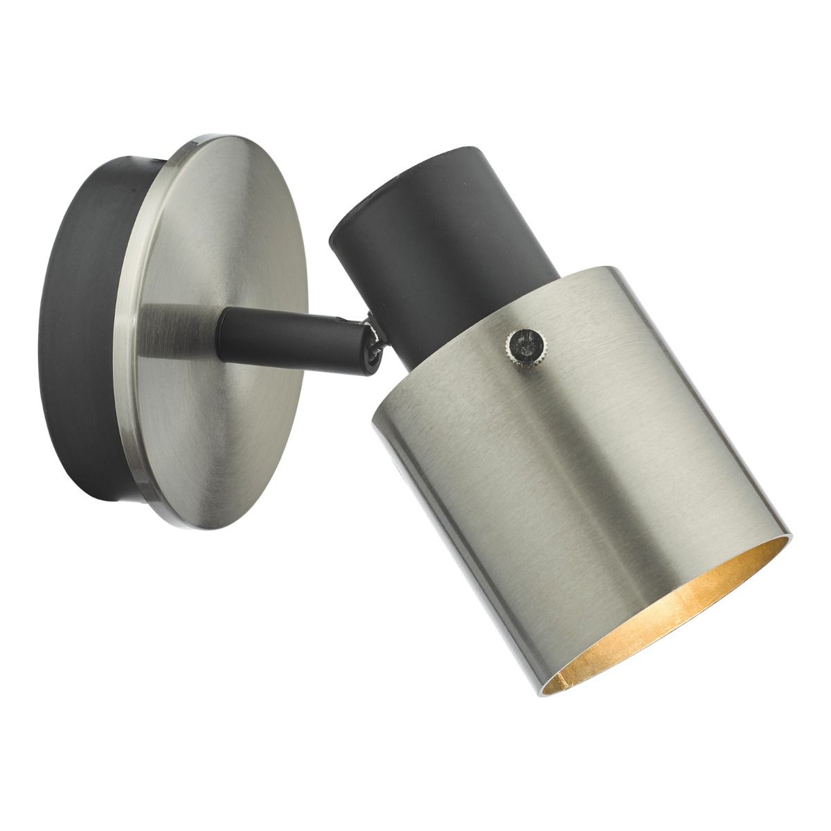 Ryan Single Wall Spotlight Brushed Nickel Matt Black