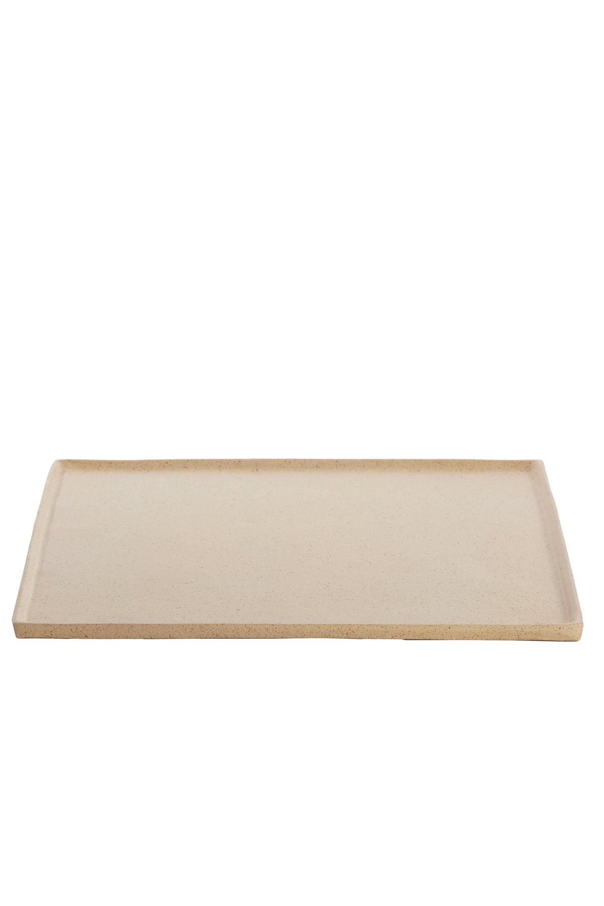 Square Maes Sand Dish with Light Brown Speckles - 39.5x39.5x1.5 cm
