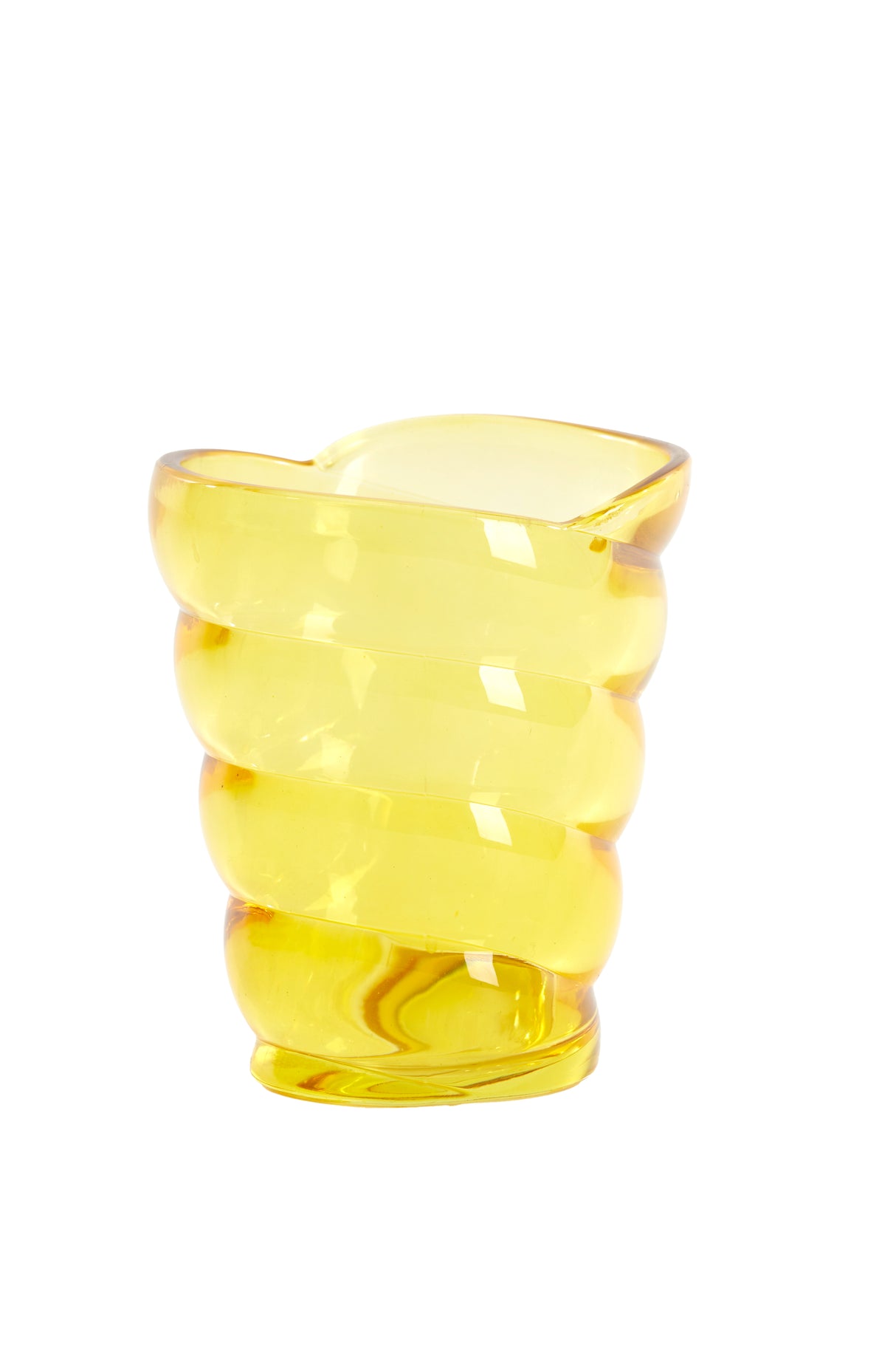 Sunlit Amber Glass Tealight Holder 10.5x7x12.5 cm
