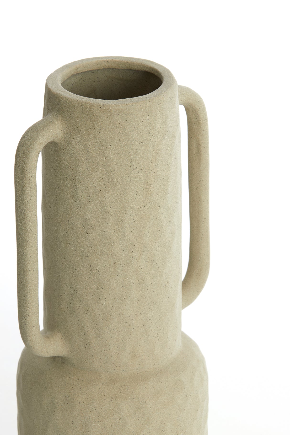Matte Olive Green Deco Vase by Ziro Ceramics – 18x14.5x34.5 cm