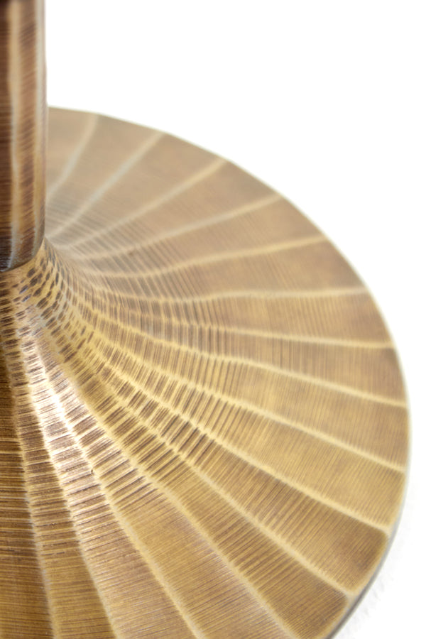 Round Side Table in Antique Bronze Finish, 40x50 cm