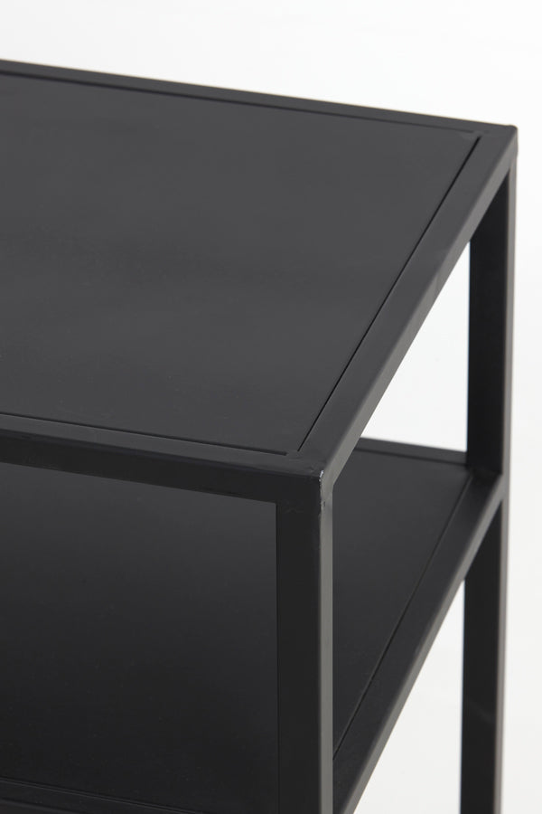 Yvana Matte Black Console Table 141x37x81 cm