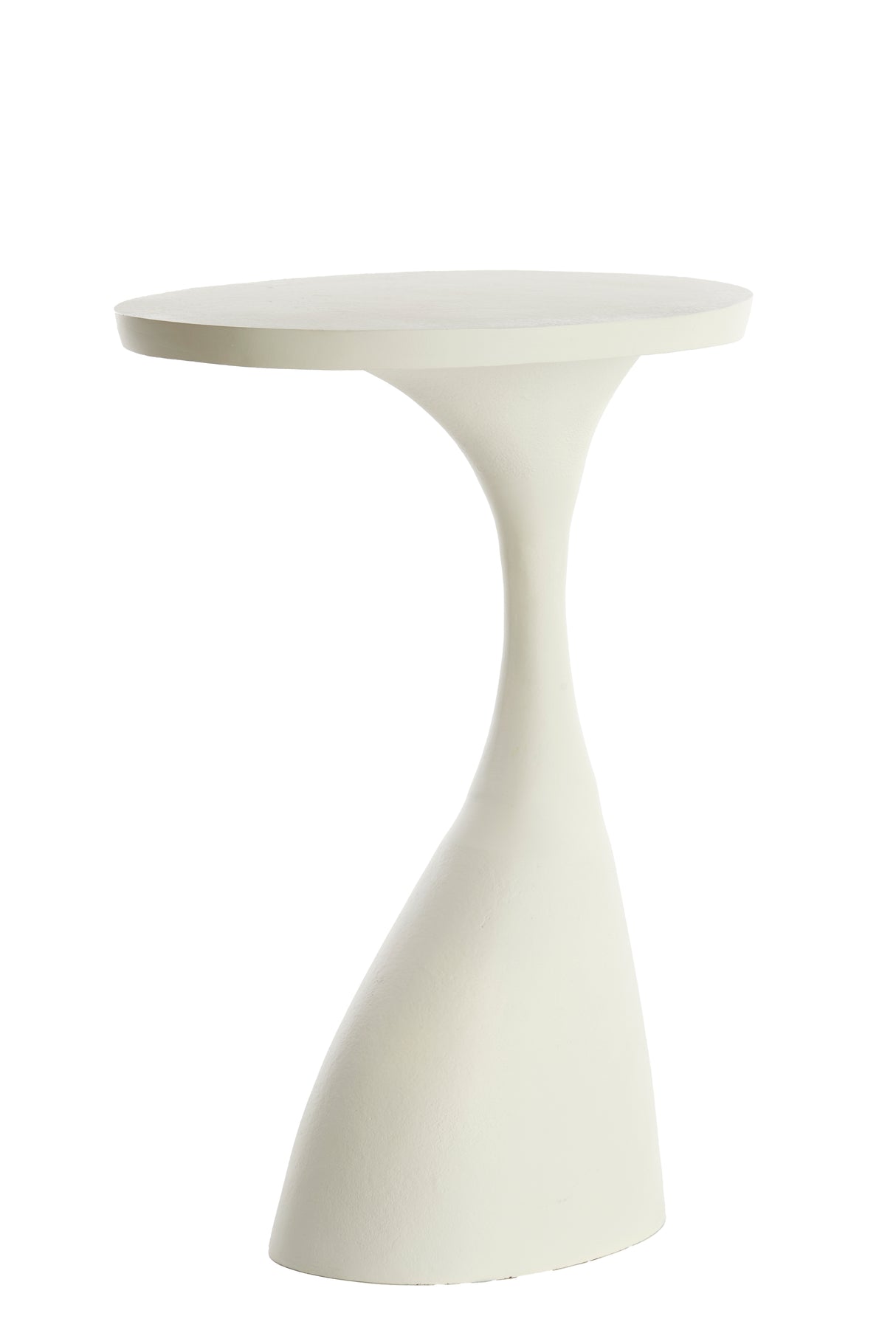 Elegant Macau Side Table in Matt Cream - 40x33x61 cm