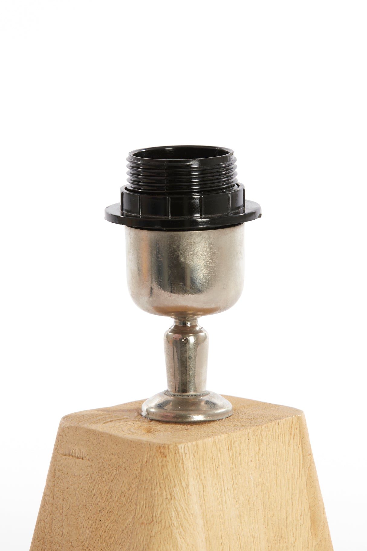 Natural Matt Wood Kardan Lamp Base 11x9x19 cm