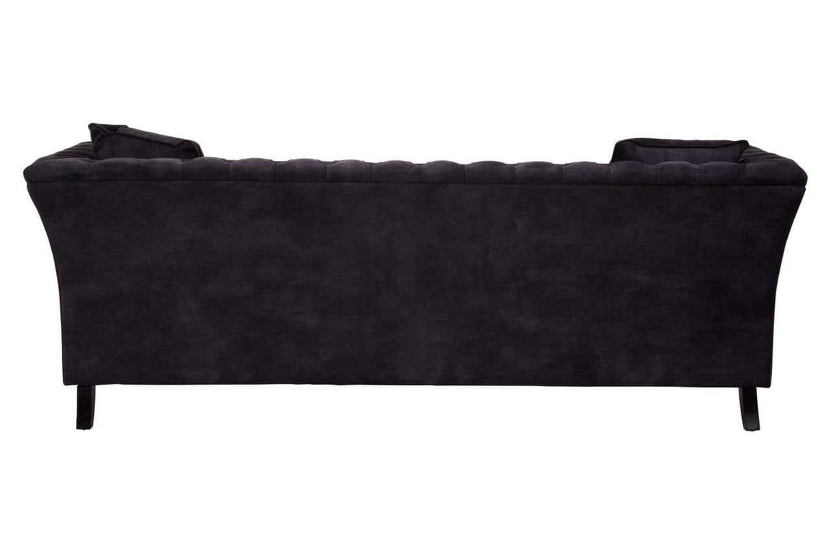 Sabrina Three Seat Grey Velvet Sofa