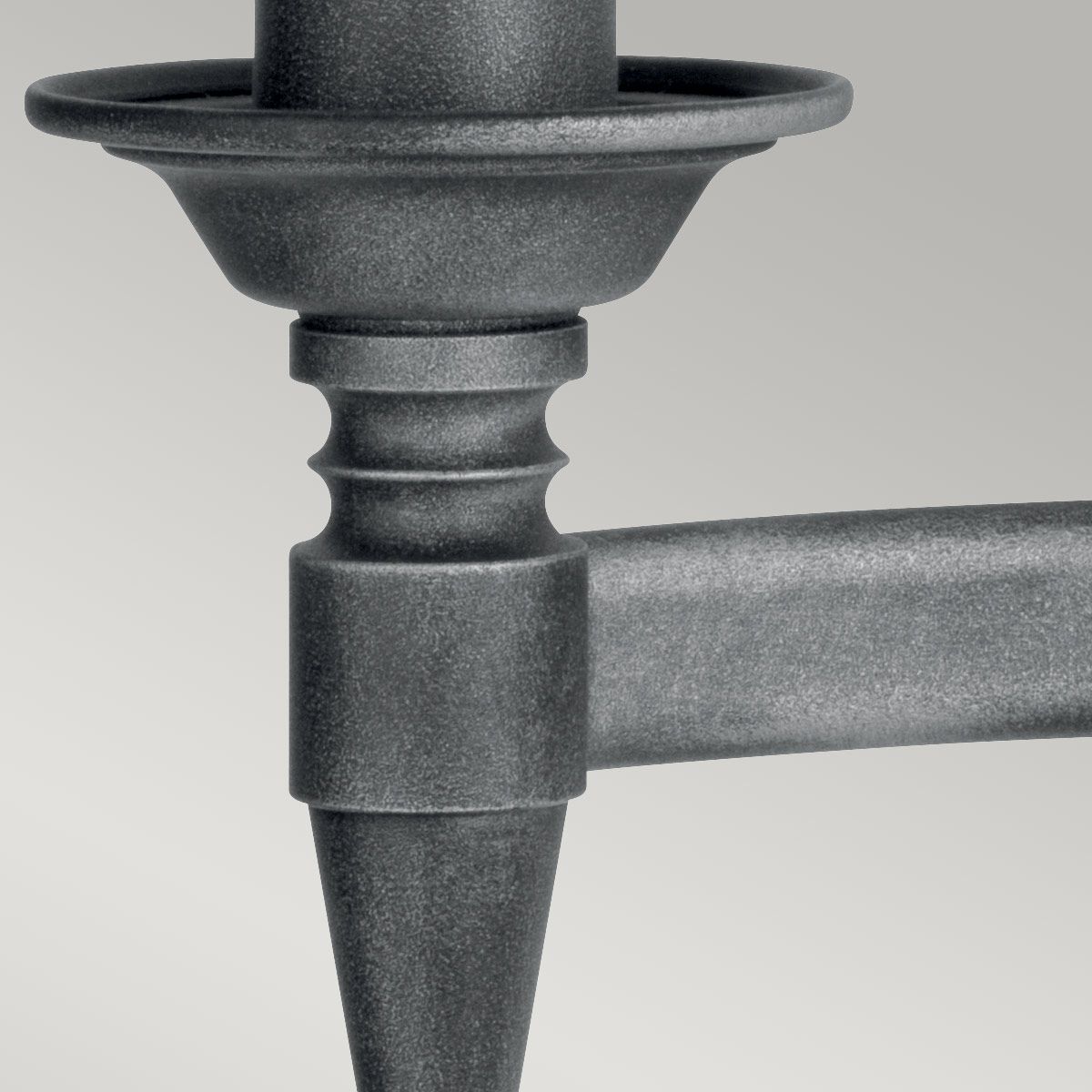 Saxon Dual Candle-Style Black/Silver Wall Sconce