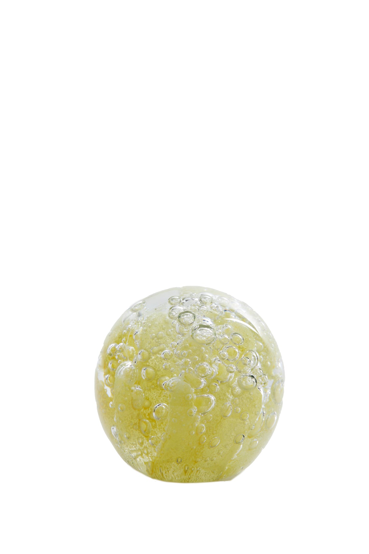 Coral Glass Ornament - Vibrant Yellow Ø8 cm