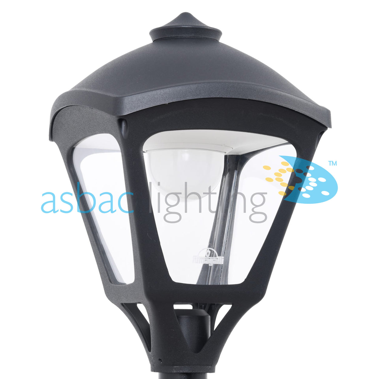 Sergio 50W E27 HighPower LED 4000K, Modern Lantern Head, Black/Clear