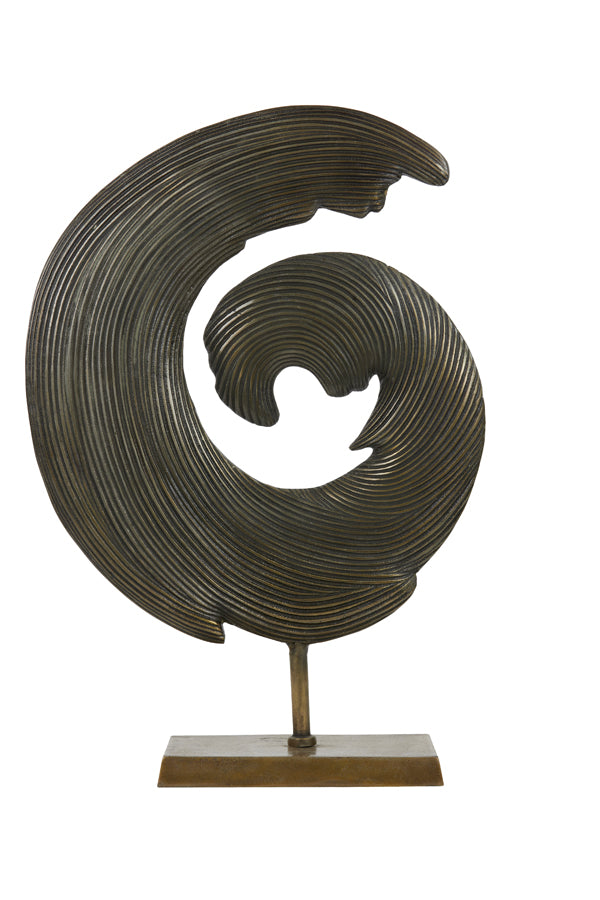 Antique Bronze Ornamental Sculpture on Pedestal, 43x15x60 cm